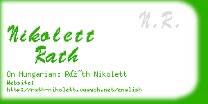 nikolett rath business card